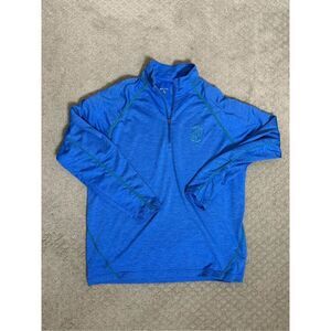 New 1/4 Zip Antigua Golf Pullover Long Sleeve Blue Shirt XL